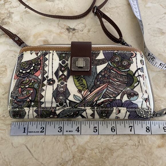 Sakroots Geometric Spirit Desert Owl Smartphone Crossbody Purse - Picture 14 of 16